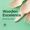 100% Compostable Cutlery Set - 300 Pieces Wooden Compostable Utensils [120 Forks, 90 Knives, 90 Spoons] - Disposable Wooden Cutlery, Eco Friendly Forks And Spoons Disposable Cutlery Set Party Utensils - Image 5